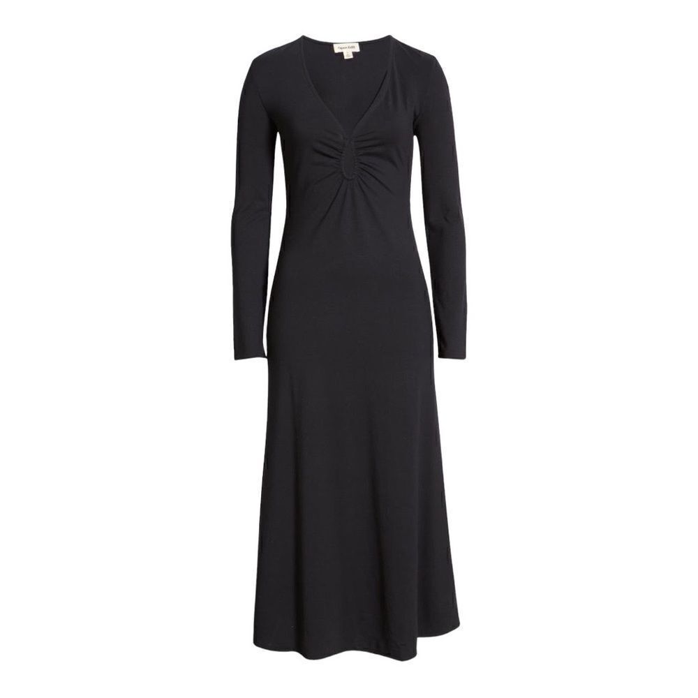 NWT Open Edit for Nordstrom Ruched U Cutout Long Sleeve Maxi Dress S - Picture 6 of 6